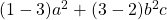 (1-3)a^2+(3-2)b^2c