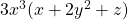 3x^3 (x+2y^2+z)