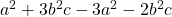 a^2+3b^2c - 3a^2-2b^2c