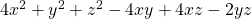 4x^2+y^2+z^2-4xy+4xz-2yz