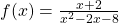 f (x)=\frac{x+2}{x^2-2x-8}